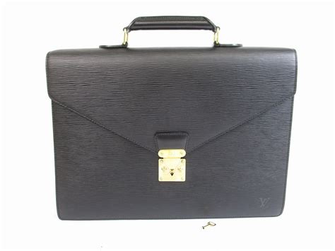 louis vuitton black epi leather briefcase